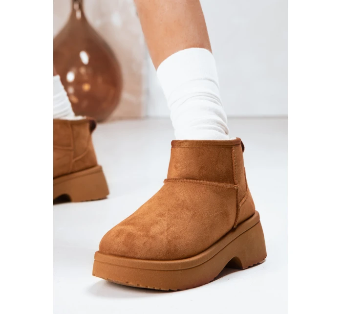 Dámské sněhule na tlusté podrážce camel Dstreet model 21994496 - FashionStreet Dámské sněhule na tlusté podrážce camel Dstreet model 21994496 - FashionStreet