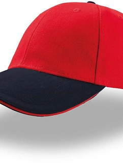Atlantis Headwear Liberty Sandwich 6-panelová čiapka „Liberty Sandwich“ 33.0005 červená/námornícka modrá/červená