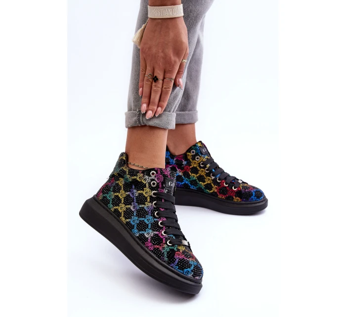 Buty Sportowe Na Platformie Dżety GOE MM2N4009 Czarne