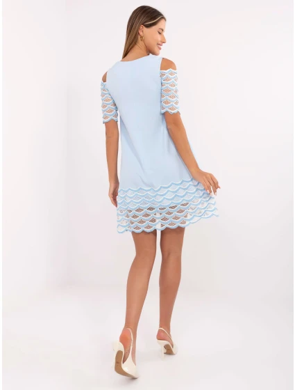 LK SK 506654 šaty.52 svetlo modrá