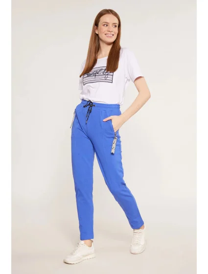 Dámské kalhoty / tepláky model 18461883 královská modř - Monnari Dámské kalhoty / tepláky model 18461883 královská modř - Monnari