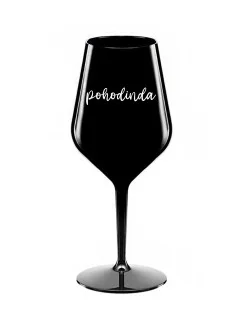 POHODINDA - čierny nerozbitný pohár na víno 470 ml