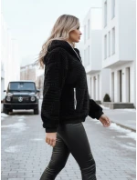 Dámská kožešinová bunda s kapucí černá Dstreet model 21993382 - FashionStreet