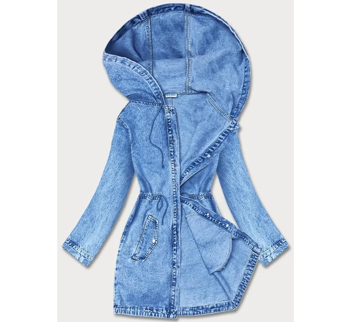 Svetlomodrá dlhá džínsová bunda (POP7032-LK)