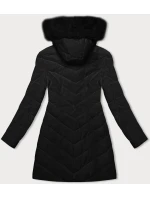 Černá dámská prošívaná zimní bunda s kapucí model 21246910 - LHD