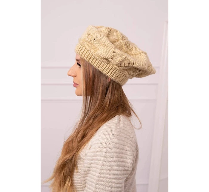 Dámská čepice Sofia model 18752187 beige - K-Fashion Dámská čepice Sofia model 18752187 beige - K-Fashion
