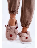 Dámské vánoční kožešinové pantofle se model 21605221 béžovou Claire - Boto