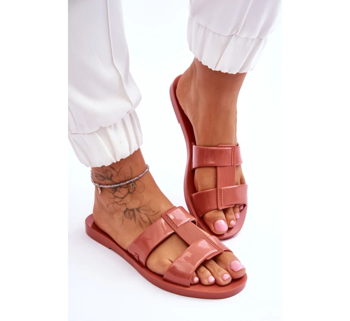 Modne Wegańskie Klapki ZAXY JJ285262 Brudny Róż