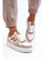 Damskie Niskie Sneakersy Beżowe Regines