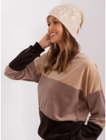 Czapka AT CZ model 18985096 jasny beżowy - FPrice