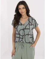 Blúzka D73771M11171D khaki farba