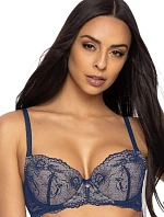 Dámska push-up podprsenka Percy 3530/11 Dark Blue - matná