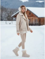 Śniegowce damskie zamszowe z futerkiem beżowe FashionStreet ZY1252 Śniegowce damskie zamszowe z futerkiem beżowe FashionStreet ZY1252