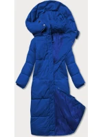 Svetlomodrá dlhá dámska zimná bunda (AG3-3031)