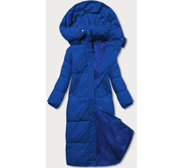 Svetlomodrá dlhá dámska zimná bunda (AG3-3031)