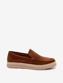 Mokasyny Espadryle Pánské Camel Rexton