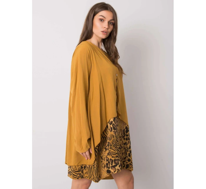 Šaty DHJ SK 21451.50 tmavo žltá