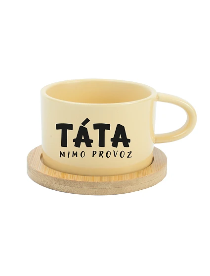 TÁTA MIMO PREVÁDZKY – žltý hrnček Makronka 200 ml