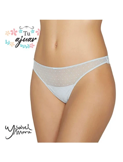 Tanga model 15440010 pastelově modrá - Ysabel Mora