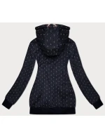 Tmavě modrá dámská rozepínací mikina se stahovacími lemy model 21310442 - 6&8 Fashion Tmavě modrá dámská rozepínací mikina se stahovacími lemy model 21310442 - 6&8 Fashion