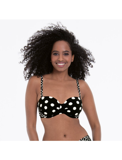 Style Catalina Top Bikini - horný diel 8800-1 čiernobiela - RosaFaia