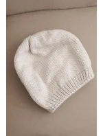 Dámska zimná čiapka s ušami a rebrovaným vzorom K440 beige Dámska zimná čiapka s ušami a rebrovaným vzorom K440 beige