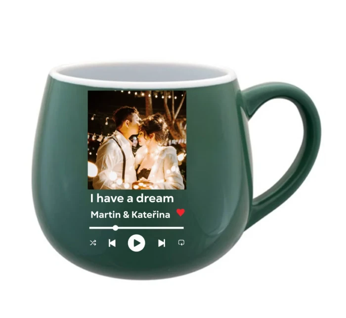 Hrneček s vlastním odkazem na oblíbenou písničku Hrneček s vlastním odkazem na oblíbenou písničku