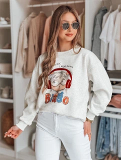 Dámská oversize mikina s potiskem  šedá Dstreet model 21989220 - FashionStreet