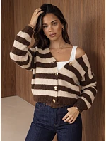 Kardigan damski oversize w model 22404915 - FashionStreet Kardigan damski oversize w model 22404915 - FashionStreet