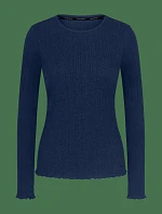 Univerzálny top s rebrovým vzorom LSL – modrý – TRIUMPH Modrý – TRIUMPH