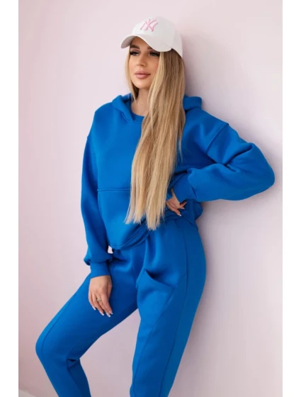 Zateplená súprava mikina + nohavice v chrpovo modrej farbe Zateplená súprava mikina + nohavice v chrpovo modrej farbe