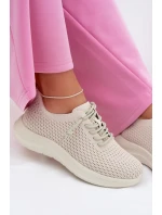 Materiálové Dámské Sportovní Boty Béžové model 22031712 - EVENTO