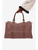 Vzorovaná Dámská Cestovní Taška Hnědá model 22111582 - Flora&Co