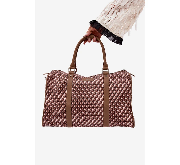 Vzorovaná Dámská Cestovní Taška Hnědá model 22111582 - Flora&Co