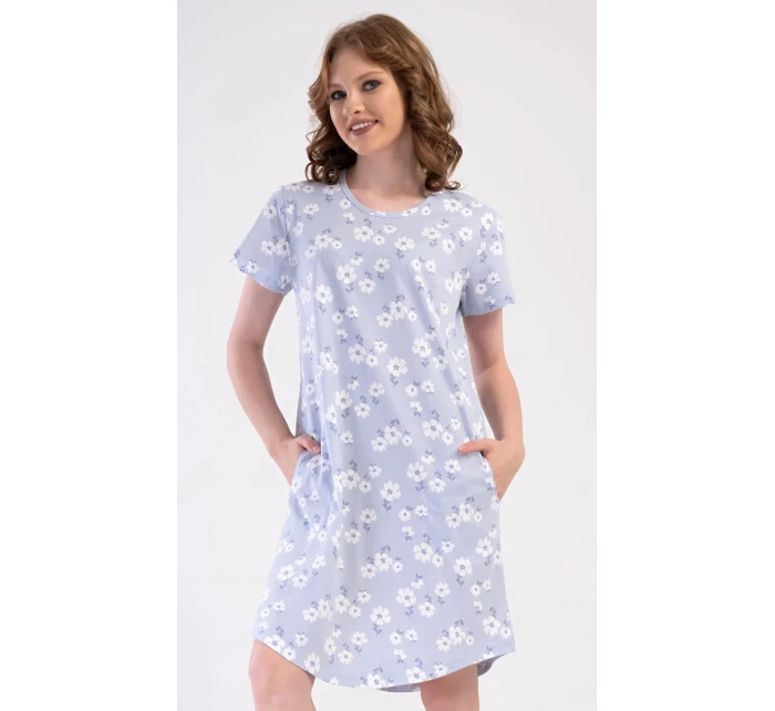 Dámske šaty Nature home modro-biele - Vienetta Dámske šaty Nature home modro-biele - Vienetta