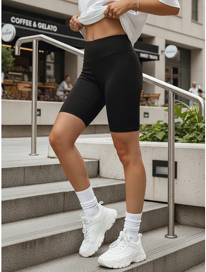 damskie z wysokim stanem czarne model 22250293 - FashionStreet