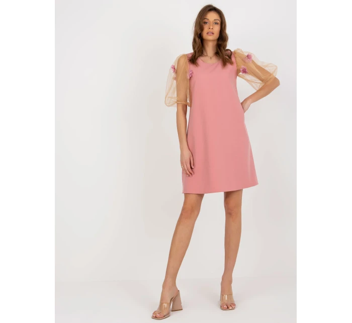 LK SK 506733 šaty.85 tmavo ružová