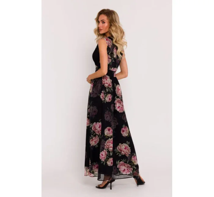 model 19660744 Šifonové maxi šaty s rozparkem na nohou model 1 - Moe