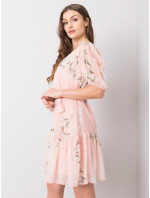 Broskyňové kvetinové šaty pre ženy