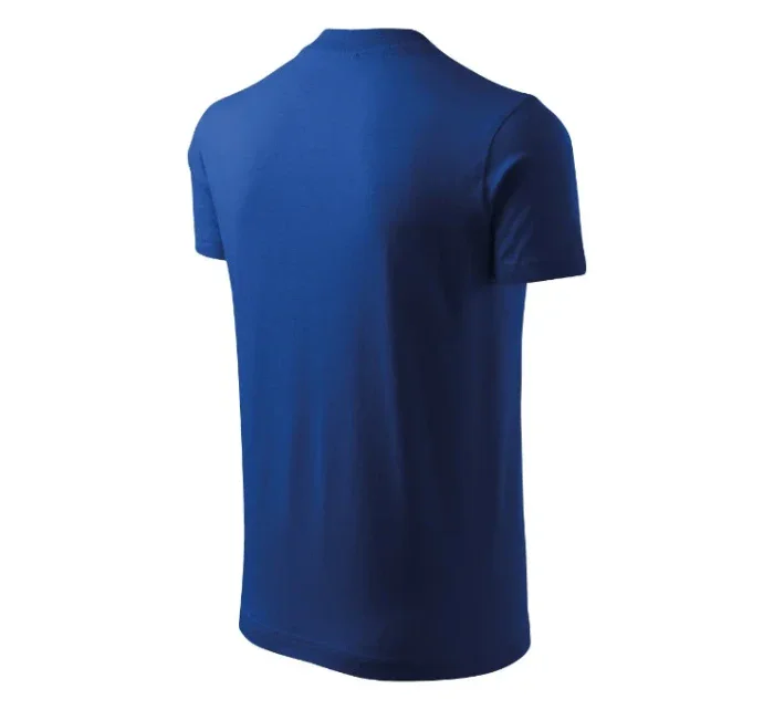 V-neck tričko unisex královská modrá