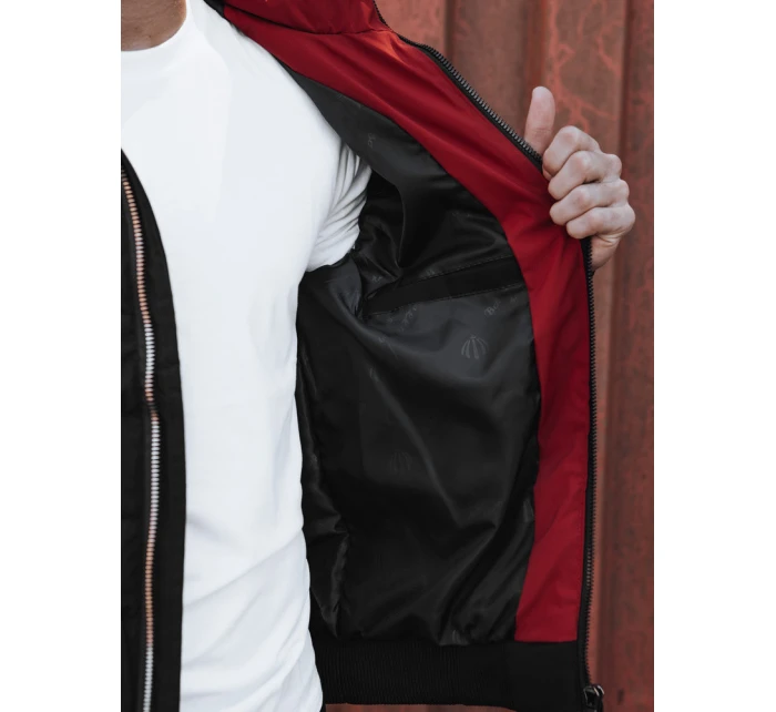 Pánská prošívaná zimní bunda s kapucí černá Dstreet model 21980290 - FashionStreet