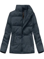 ZIMOWA KRÓTKA PIKOWANA KURTKA DAMSKA GRANATOWA model 21242149 - Libland