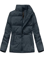 Dámska krátka zimná prešívaná bunda Dark Blue (7694) Dámska krátka zimná prešívaná bunda Dark Blue (7694)