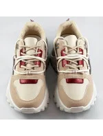 Béžové dámske športové topánky so zvieracím motívom (VIVI1038)