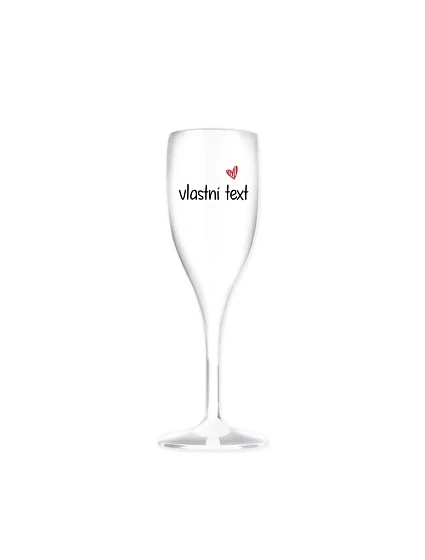 Vlastný text na nerozbitnej pohári na prosecco Vlastný text na nerozbitnej pohári na prosecco