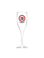 Personalizovaná nerozbitná pohár na prosecco – dopravná značka k narodeninám
