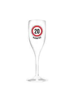Personalizovaná nerozbitná pohár na prosecco – dopravná značka k narodeninám