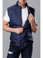 Tmavomodrá pánska prešívaná vesta (8MY77-2)