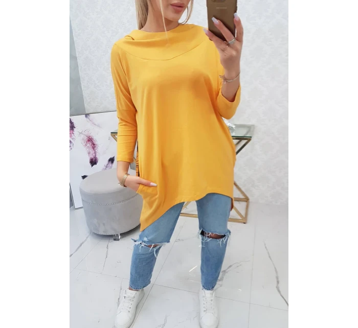 Horčicová mikina na bicykel s potlačou Horčicová mikina na bicykel s potlačou