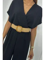 Kombinéza s ozdobným pásom čierna Kombinéza s ozdobným pásom čierna